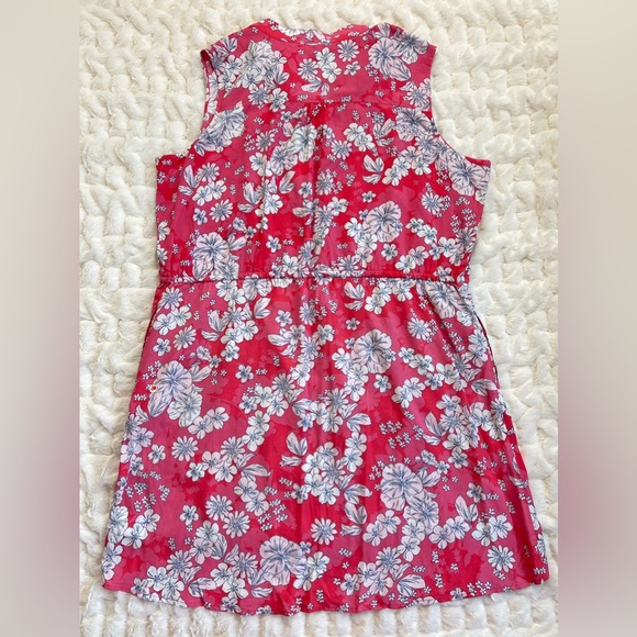 GAP Women’s Tie Waist Dress In Rayon Coral Floral Print XXL - Picture 3 of 12